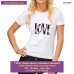 Love T-shirt stampata