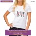 Love T-shirt stampata