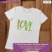 Love T-shirt stampata