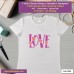 Love T-shirt stampata